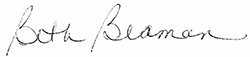 Beth Beaman Signature