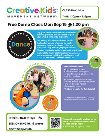 Preschool Dance Flyer